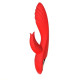Заказать Красный вибратор-кролик 5’’ Silicone Kissing - 20,2 см.