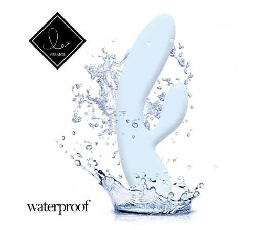 Нежно-голубой вибратор-кролик Lea Rabbit Vibrator - 20,2 см.