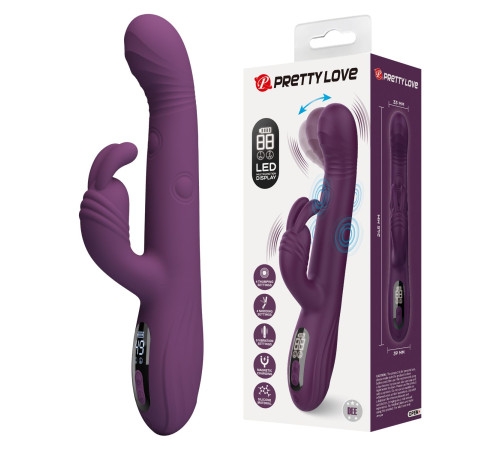 Фиолетовый вибромассажёр-кролик Dee - 23,9 см.