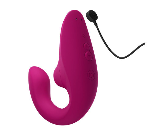 Малиновый вибромассажер для двойной стимуляции Womanizer Blend Малиновый вибромассажер для двойной стимуляции Womanizer Blend