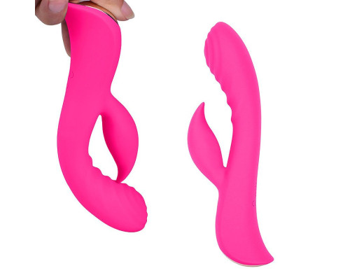 Заказать Ярко-розовый вибромассажер-кролик 5 Silicone Ripple Passion - 19,1 см. Заказать Ярко-розовый вибромассажер-кролик 5 Silicone Ripple Passion - 19,1 см.