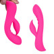 Заказать Ярко-розовый вибромассажер-кролик 5 Silicone Ripple Passion - 19,1 см.
