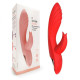 Заказать Красный вибратор-кролик 5’’ Silicone Kissing - 20,2 см.