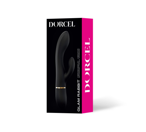 Черный вибратор-кролик Dorcel Glam Rabbit - 21 см.