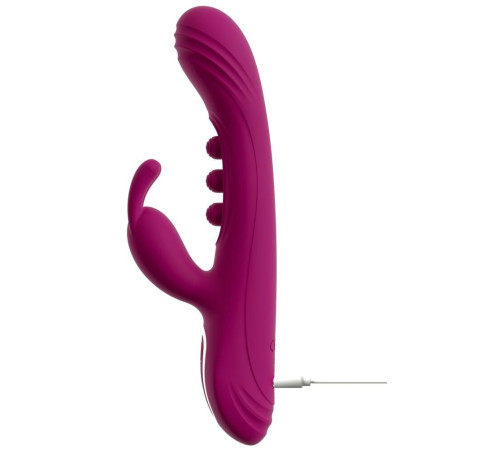 Лиловый вибратор-кролик 2 Function Vibrator Squirting - 22,5 см.