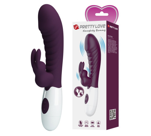 Фиолетовый вибратор-кролик Naughty Bunny - 19,8 см. Фиолетовый вибратор-кролик Naughty Bunny - 19,8 см.