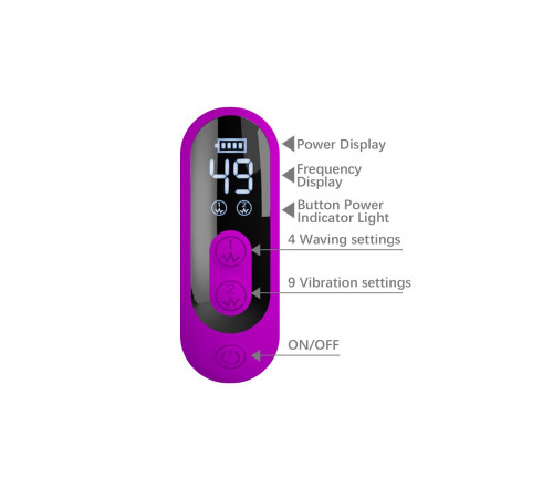 Лиловый вибромассажёр-кролик со стимуляцией точки G Yalanda - 23,9 см.