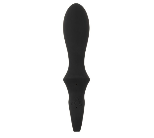 Черный вибратор-кролик с функцией расширения Inflatable Rabbit Vibrator - 18,3 см.
