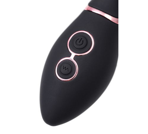 Черный вибратор Avalanche с «танцующим» клиторальным стимулятором - 20,5 см.