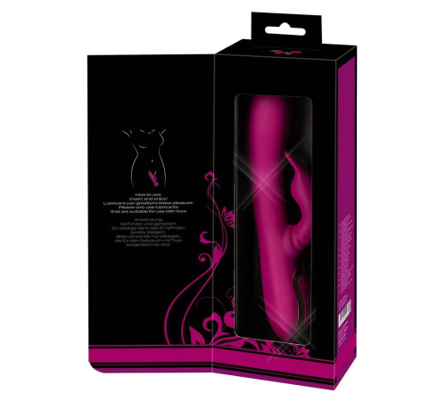 Фиолетовый вибратор 3 Function Vibrator с вращением бусин - 23 см.