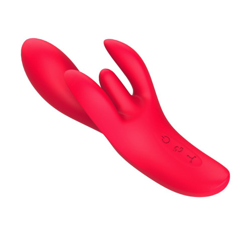 Красный вибратор-кролик с 4 моторами Shakira