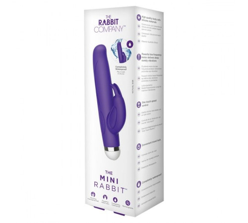 Фиолетовый вибратор-кролик The Mini Rabbit - 13,9 см.