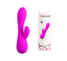 Лиловый вибратор-кролик Simon - 17,8 см.