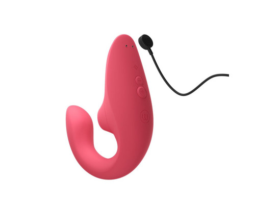 Заказать Розовый вибромассажер для двойной стимуляции Womanizer Blend