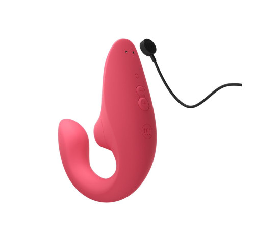 Розовый вибромассажер для двойной стимуляции Womanizer Blend