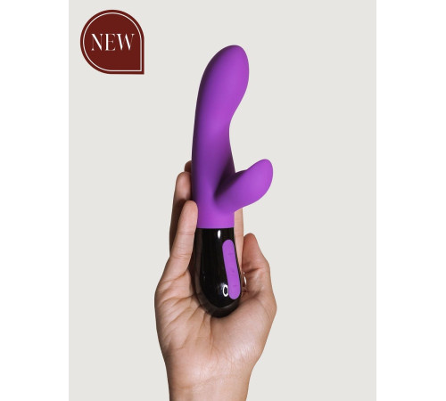 Фиолетовый вибратор-кролик Gaia 2.0 - 20,4 см.