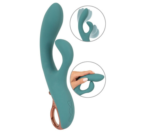 Бирюзовый вибратор-кролик The Magician Rabbit Vibrator - 22,5 см.