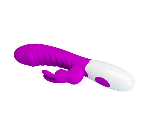 Лиловый вибратор-кролик Naughty Bunny - 19,8 см.