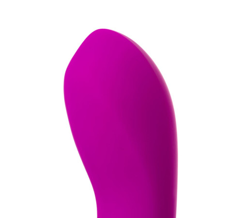 Розовый силиконовый вибратор с клиторальным стимулятором A-Toys Mady - 20,4 см.