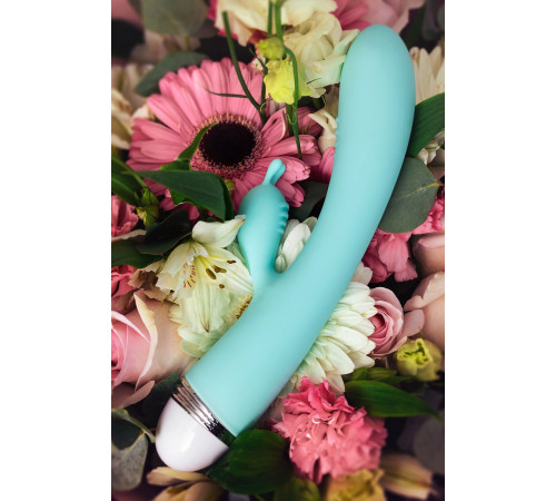 Мятный вибратор-кролик Iris - 22 см.