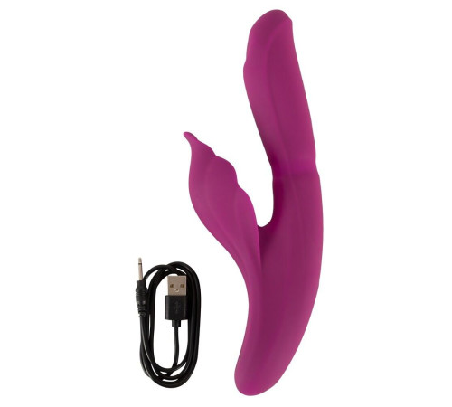 Лиловый вибратор-кролик 4 Function Vibrator - 24 см.