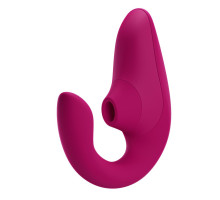 Малиновый вибромассажер для двойной стимуляции Womanizer Blend