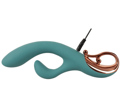 Бирюзовый вибратор-кролик The Magician Rabbit Vibrator - 22,5 см.