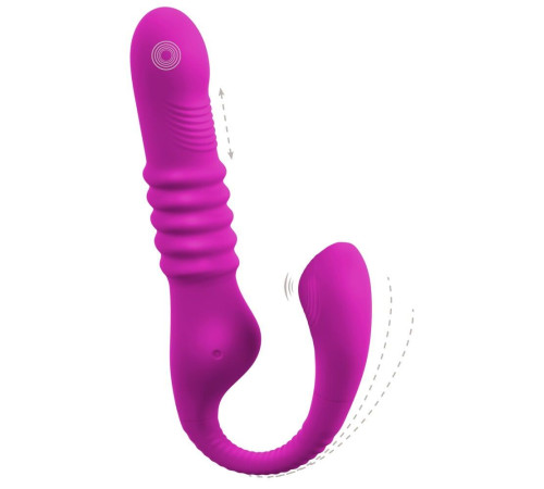 Лиловый вибратор 3 Function Vibrator с функцией фрикций и постукиванием