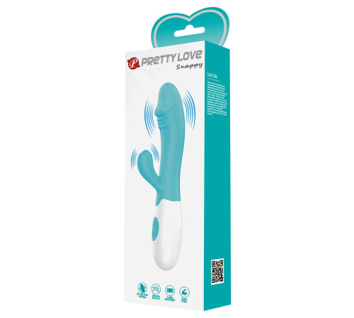 Мятный вибратор-кролик Snappy - 19 см.
