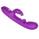 Фиолетовый вибратор-кролик с вращающимся шариком