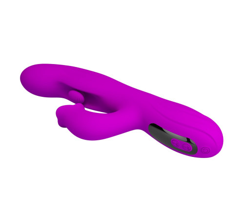 Лиловый вибромассажёр-кролик со стимуляцией точки G Yalanda - 23,9 см.