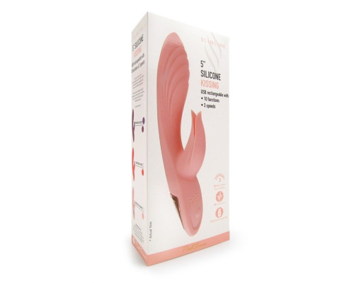 Заказать Красный вибратор-кролик 5’’ Silicone Kissing - 20,2 см.