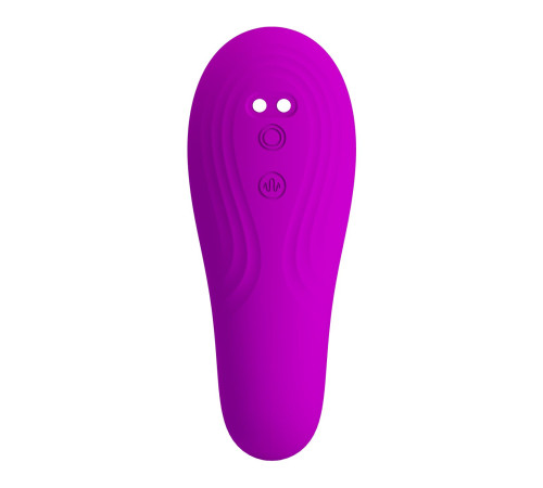 Лиловый вибратор с клиторальной стимуляцией Nauty