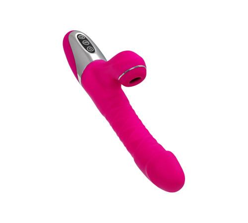 Розовый вибратор с вакуум-волновой стимуляцией клитора To-Frolly - 21,5 см.