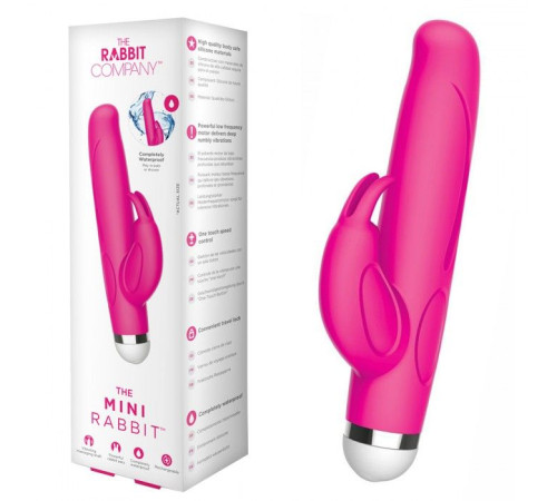 Розовый вибратор-кролик The Mini Rabbit - 13,9 см.