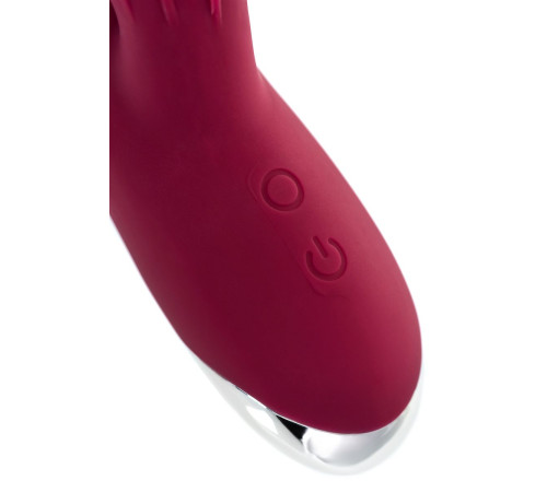 Бордовый вибратор-кролик Sangra - 20,5 см.