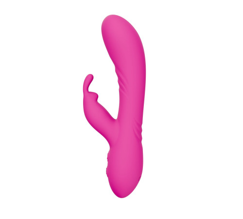 Розовый силиконовый вибратор-кролик