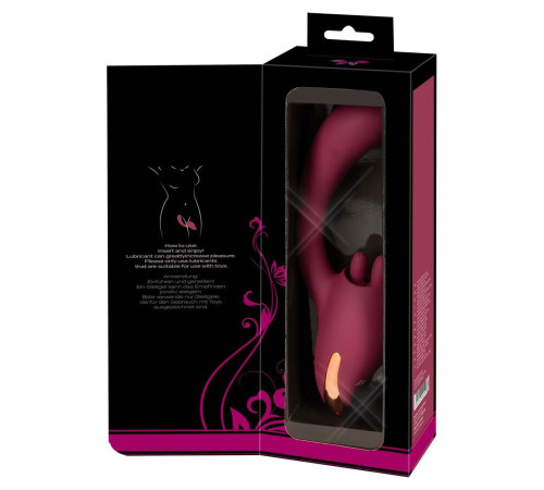 Малиновый вибратор с подвижными язычками 2 Function Vibrator - 20,6 см.