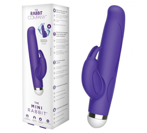 Фиолетовый вибратор-кролик The Mini Rabbit - 13,9 см.