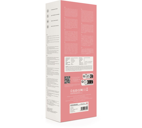 Розовый интерактивный вибратор-кролик Mora Neo с кольцом из бусин - 19,5 см.