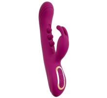 Лиловый вибратор-кролик 2 Function Vibrator Squirting - 22,5 см.