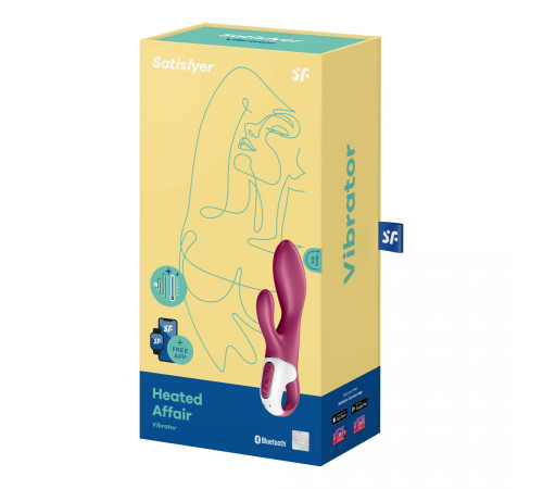 Малиновый вибратор-кролик Heated Affair с функцией нагрева - 20,5 см.