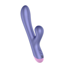 Сиреневый вибратор Romp Pulse с бесконтактной клиторальной стимуляцией - 22 см.