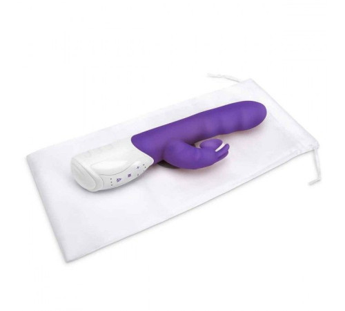 Фиолетовый вибромассажер с клиторальной стимуляцией Clitoral Suction Rabbit - 24,5 см.