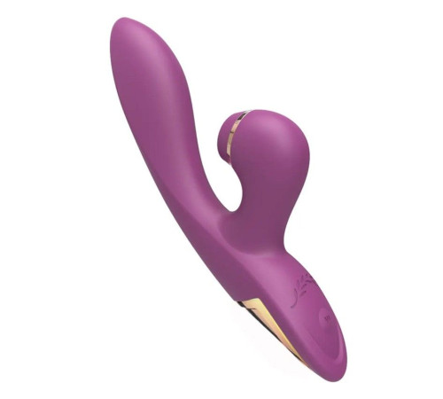 Сливовый вибратор-кролик с вакуумной стимуляцией 5’’ Silicone Suction Kiss - 20,3 см.