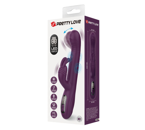 Фиолетовый вибромассажёр-кролик Dee - 23,9 см.