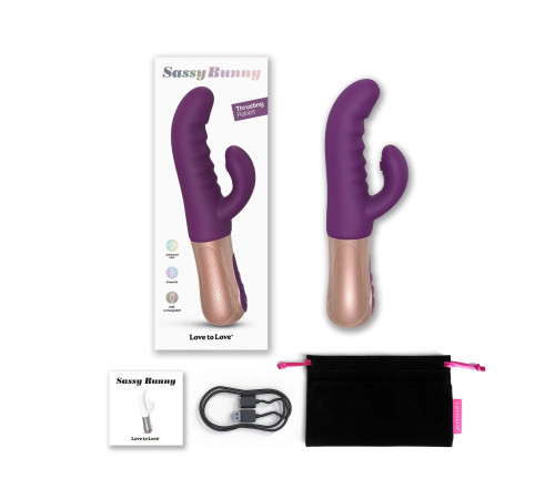 Фиолетовый вибратор-кролик Sassy Bunny - 21 см.