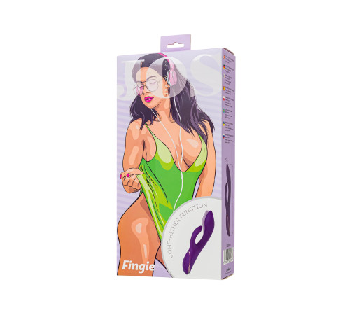 Фиолетовый вибратор-кролик Fingie с функцией Come-Hither - 21,6 см.