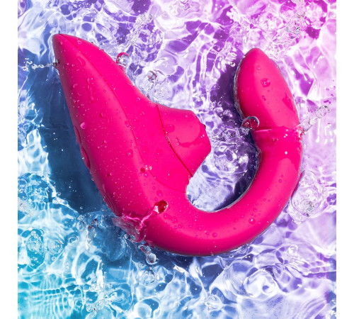 Малиновый вибромассажер для двойной стимуляции Womanizer Blend Малиновый вибромассажер для двойной стимуляции Womanizer Blend