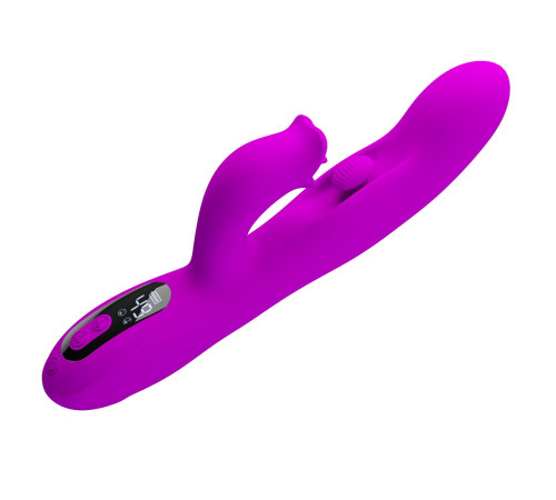 Лиловый вибромассажёр-кролик со стимуляцией точки G Yalanda - 23,9 см.